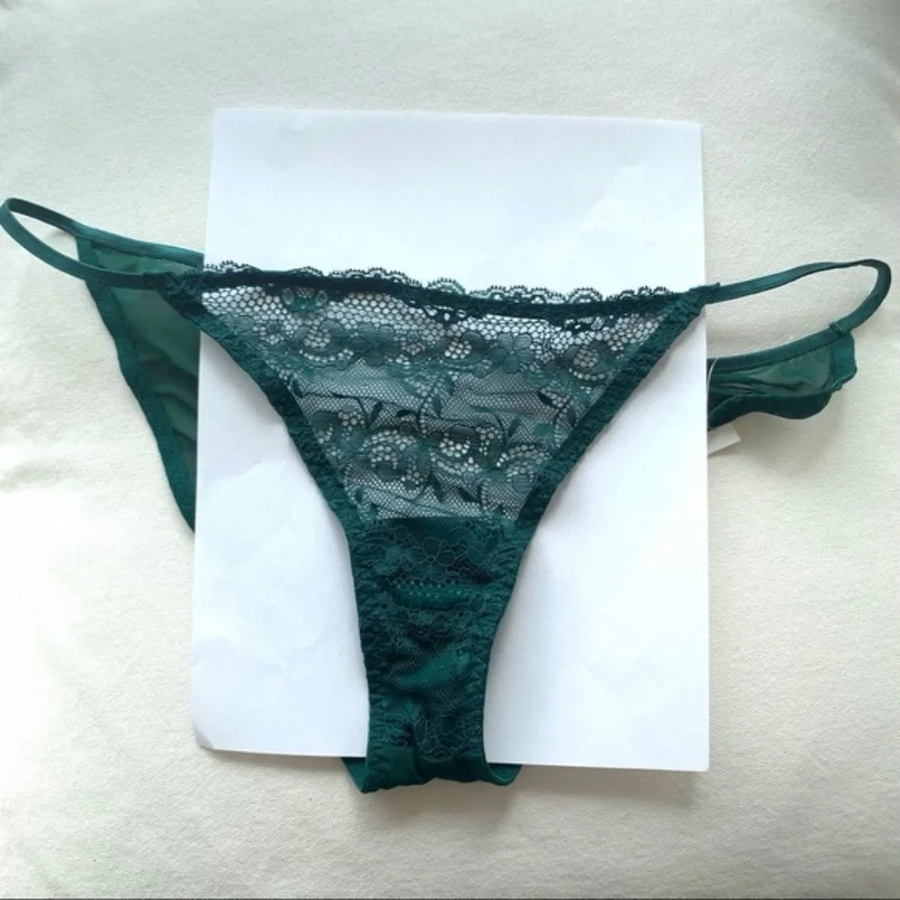AM Mesh CHEEKINI Panties String Emerald Green